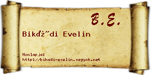 Bikádi Evelin névjegykártya